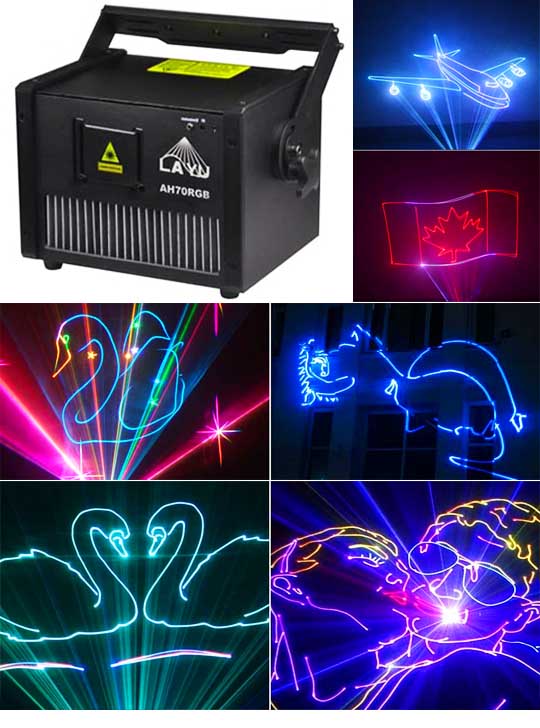 Профессиональный лазер для лазерной анимации AH70RGB Pro Max