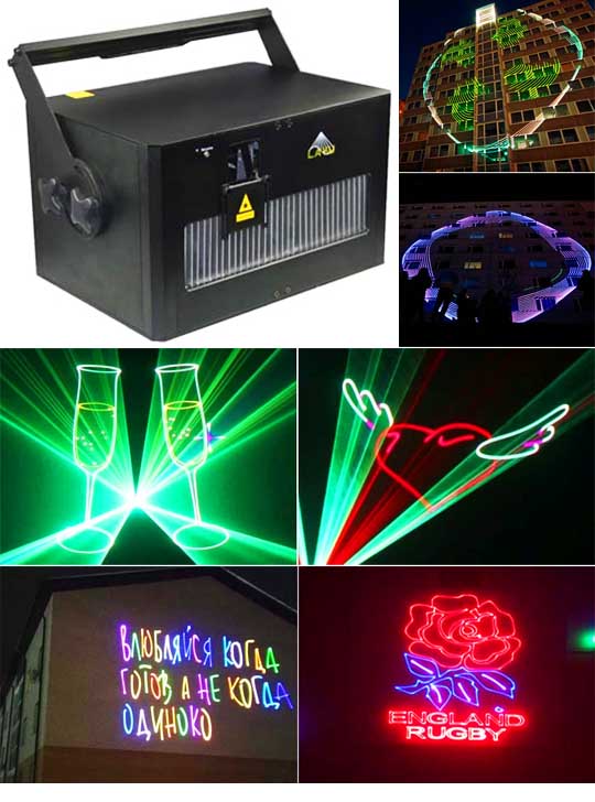 Профессиональный лазер для лазерной анимации AH80RGB Pro Max